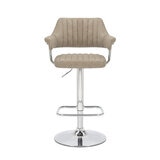 Cortez Mink Faux Leather Bar Stool, 2 Pack
