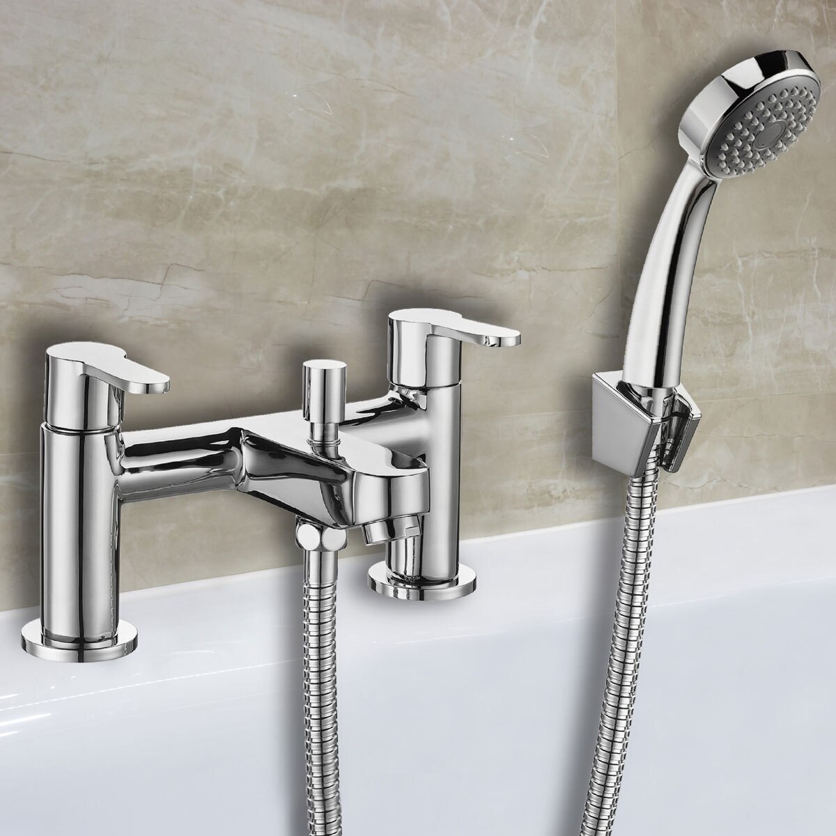 Deva Ethos Bath Tap and Shower Head Mixer Set, Model ETH106 Costco UK