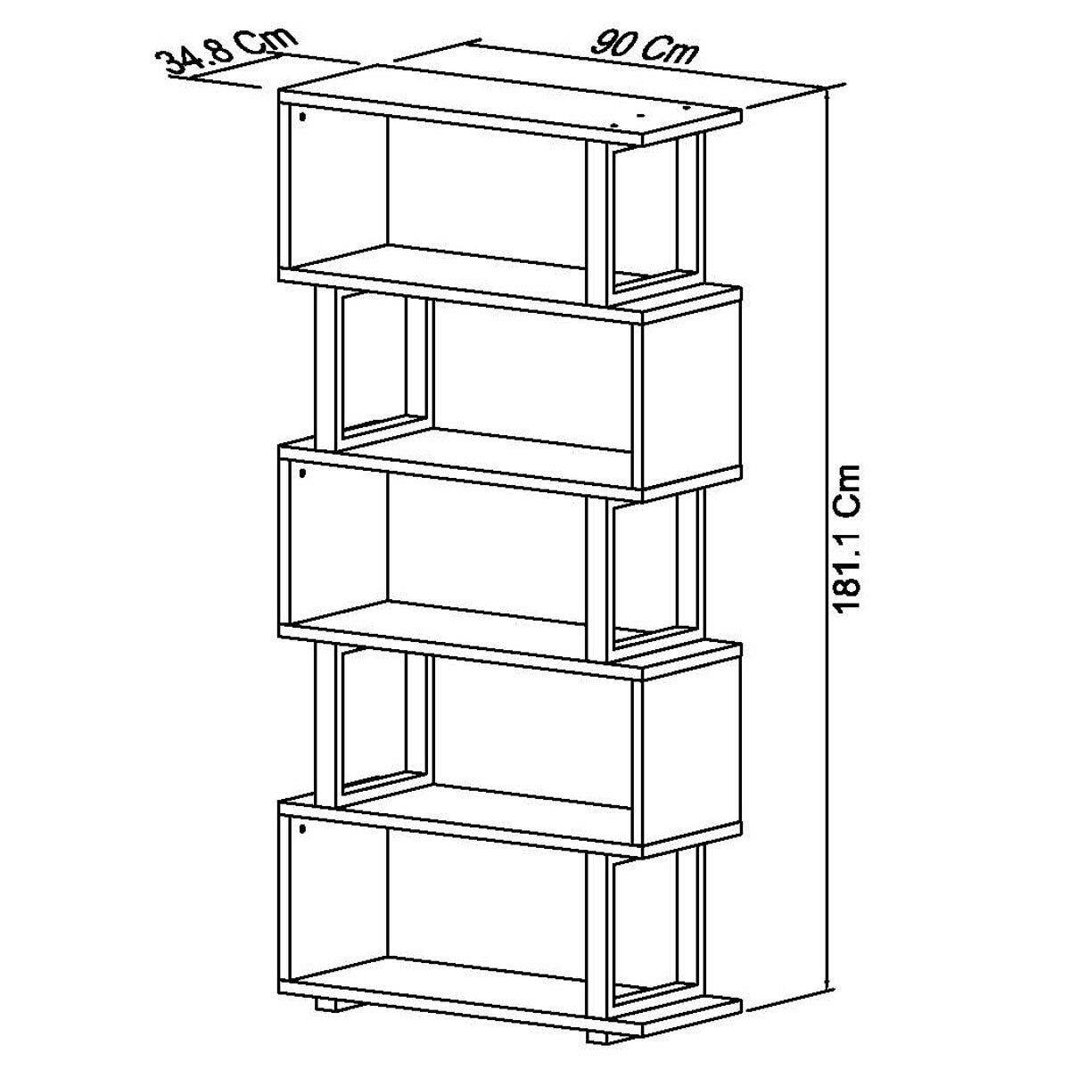 Bentley Designs Tivoli Dark Oak Open Display Bookcase