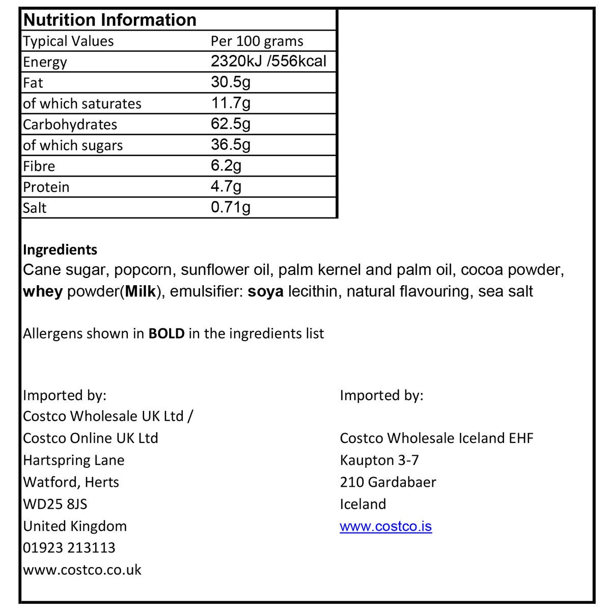 Nutritional Information