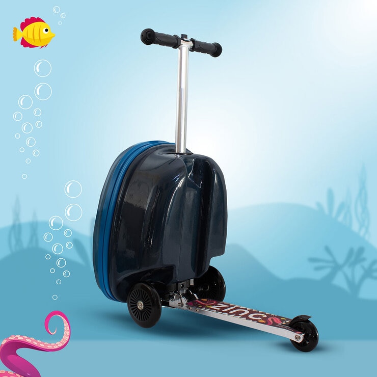 Zinc Flyte Midi 18" Scooter Suitcase, Stormy the Shark Zinc Flyte Midi 18" Scooter Suitcase, Stormy the Shark