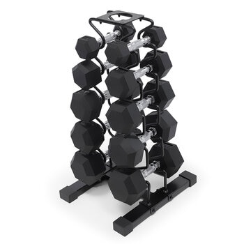 Marcy DBR-150 68kg Dumbbell Set with Storage Rack