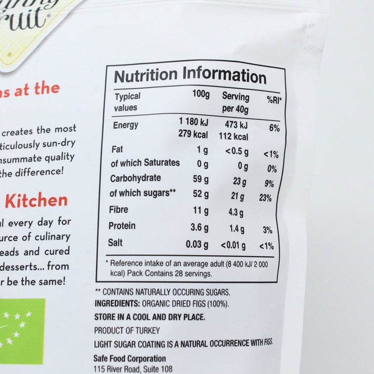 Sunny Fruit Organic SunDried Figs, 1.13kg Costco UK