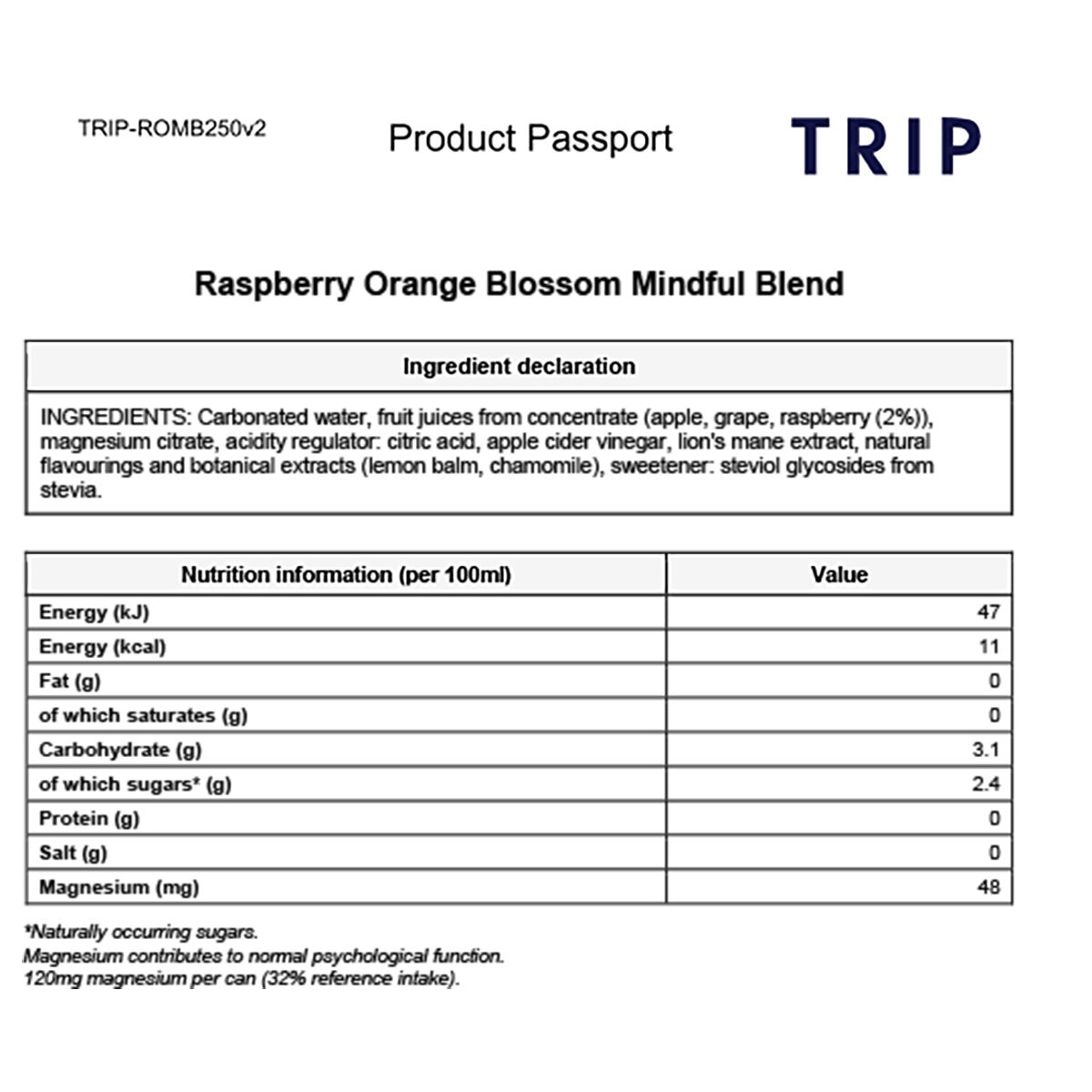 Trip Mindful Blends Mixed Pack, 12 x 250ml Trip Mindful Blends Mixed Pack, 12 x 250ml