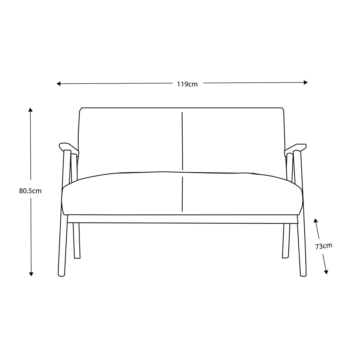 Gallery Neyland Natural Linen 2 Seater Sofa