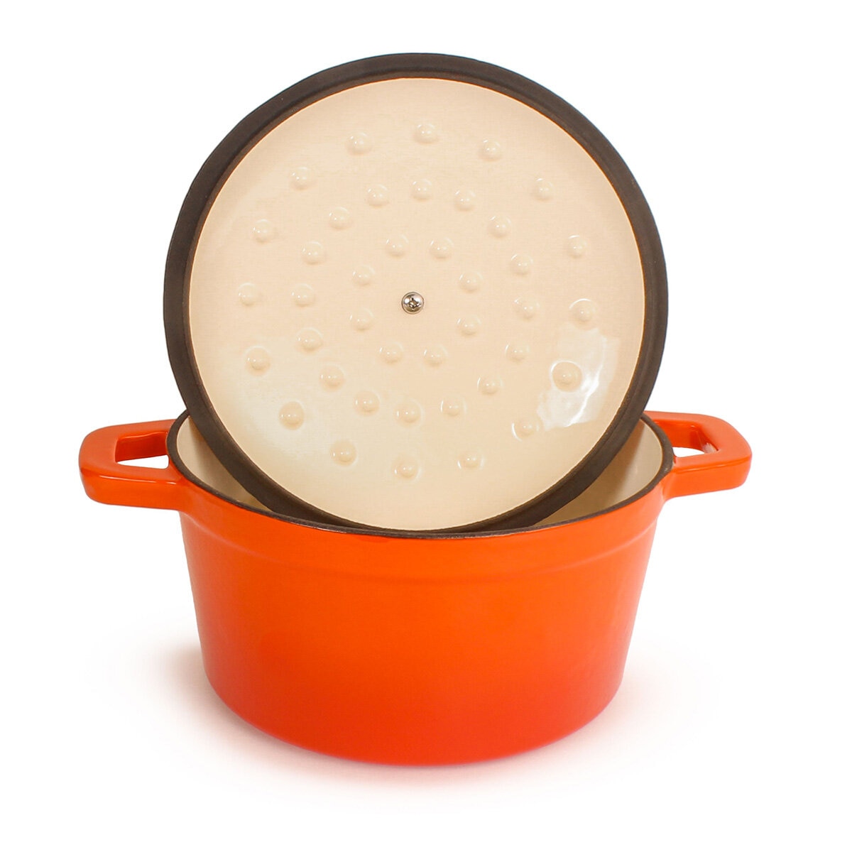 BergHOFF Neo Cast Iron Round Stockpot, 20cm/2.8L in Orange