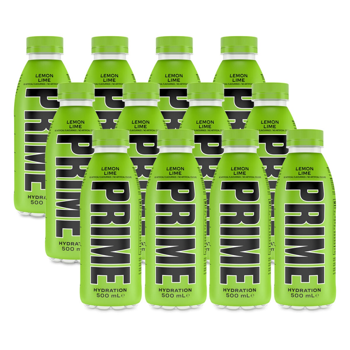 Prime Hydration Lemon Lime Drink, 12 x 500ml