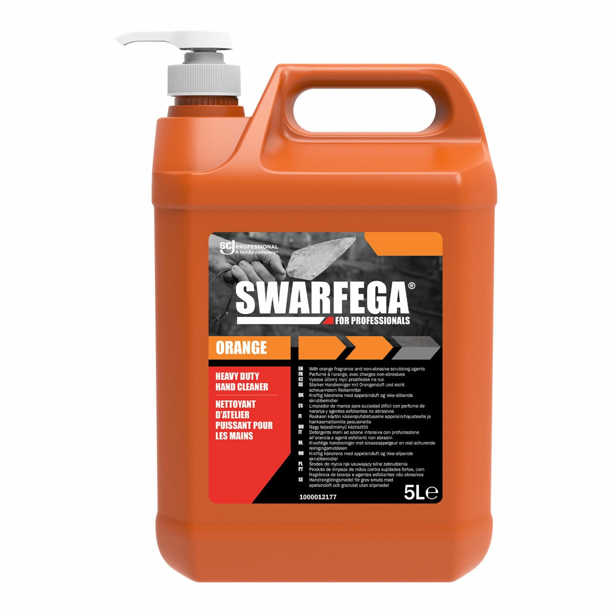Swarfega 5L Orange Hand Cleanser Front Label
