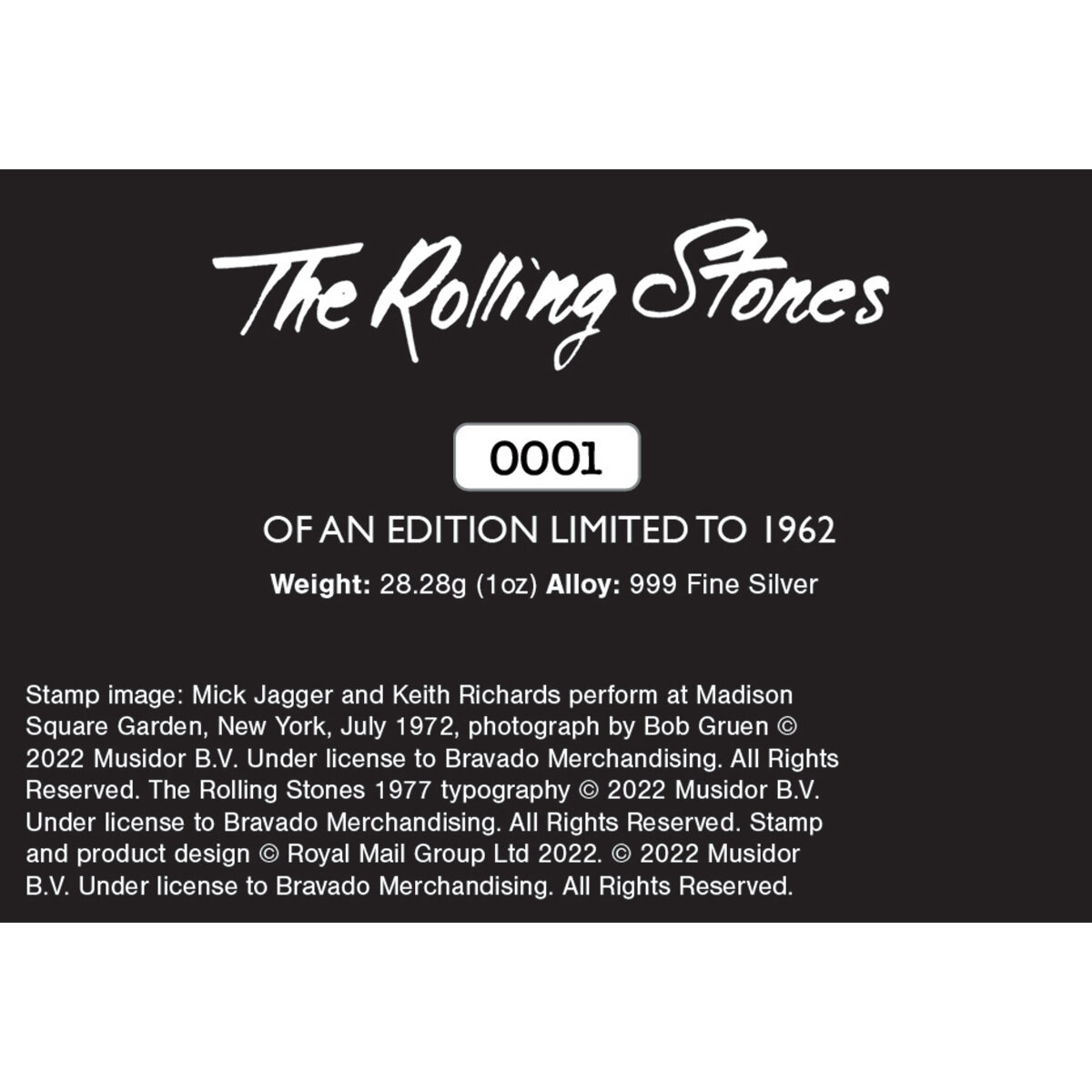 Buy The Rolling Stones Mick & Keith Silver Stamp Ingot Cert2 Image at Costco.co.uk