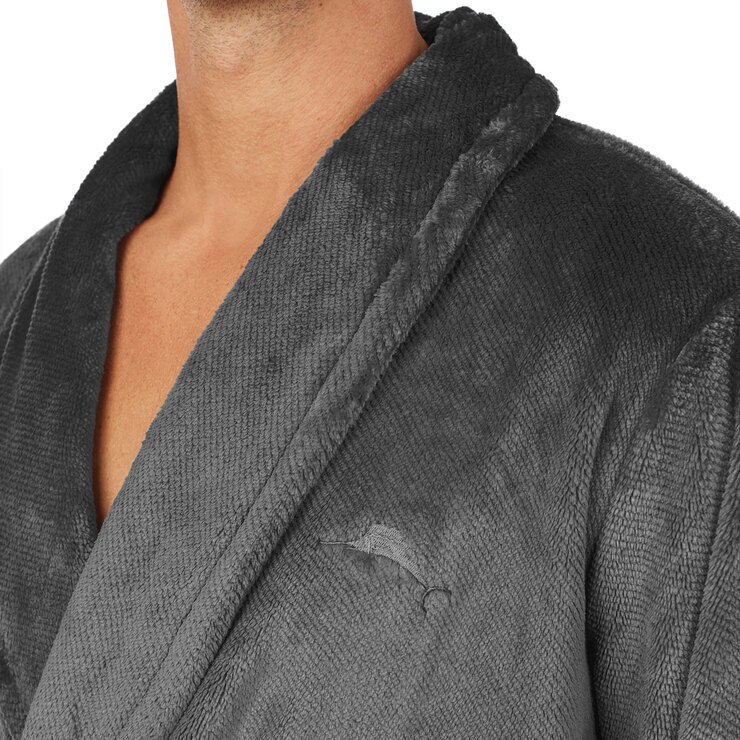 Tommy Bahama Men's Plush Robe in Charcoal Costco UK
