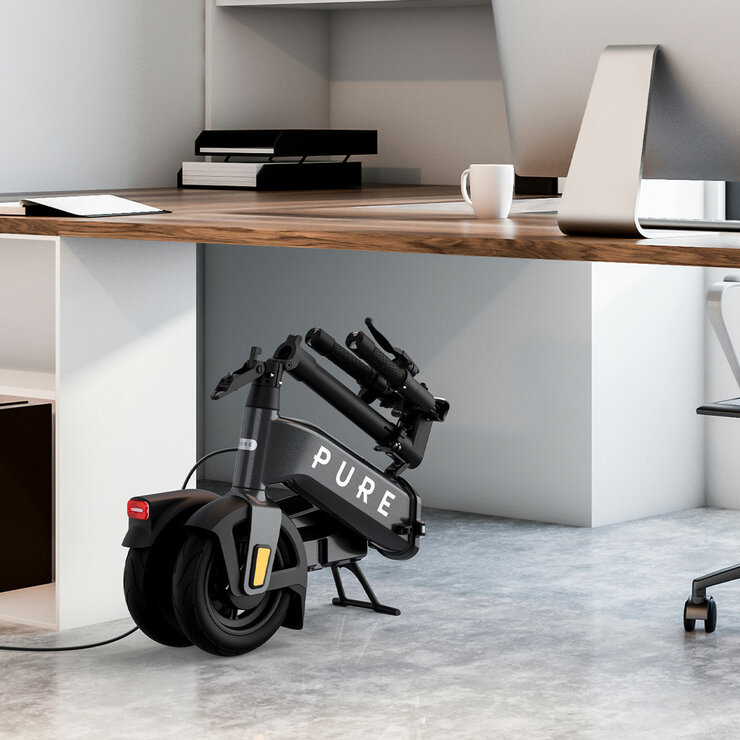 Pure Flex Folding Electric Scooter Charcoal Grey