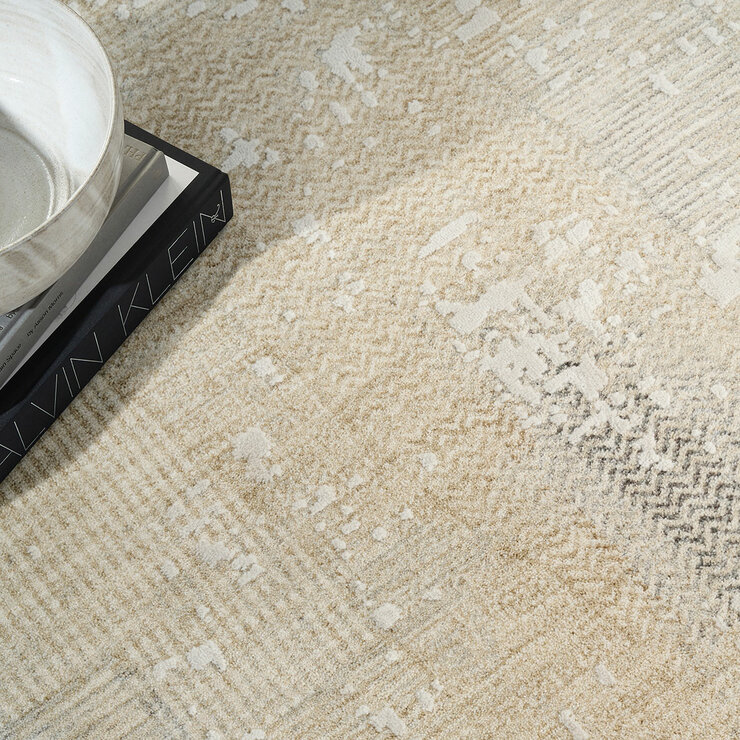 Calvin Klein Summit Cream Ivory Rug, in 3 Sizes