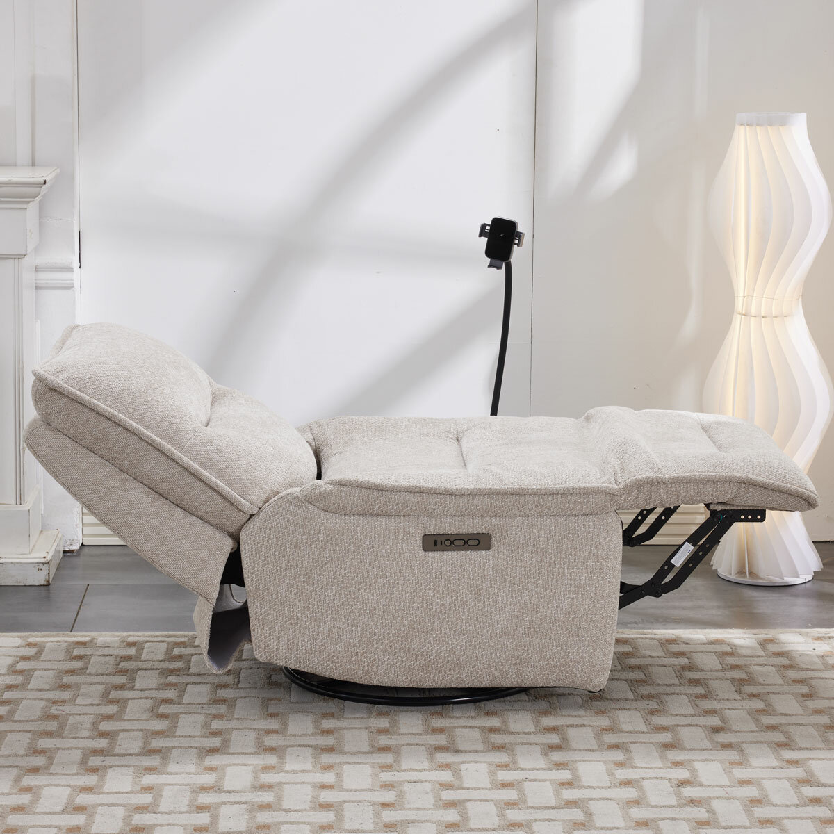 Armchair Beige Reclined