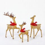 6ft (1.8m) Deer family Set of 3 with LED Lights 6ft (1.8m) Deer family Set of 3 with LED Lights