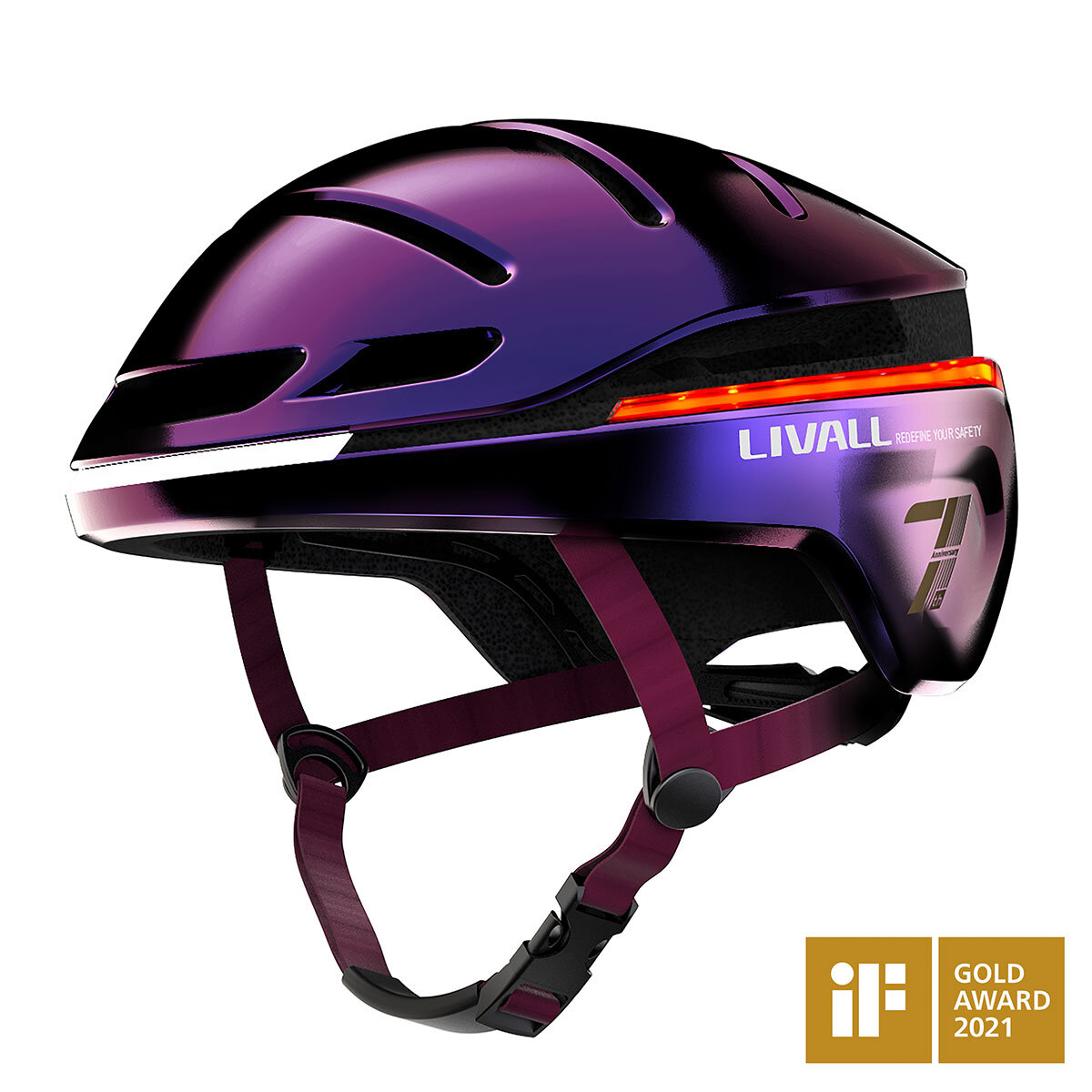 Livall helmet in Ultraviolet