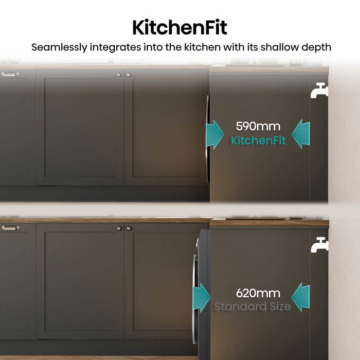 Hisense KitchenFit 5i Series DH5I904BBBC, 9kg Heat Pump Dryer, A+++ Rated in Black Hisense KitchenFit 5i Series DH5I904BBBC, 9kg Heat Pump Dryer, A+++ Rated in Black