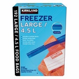 Kirkland Signature Freezer Bags Large/4.5L, 6x32 Box