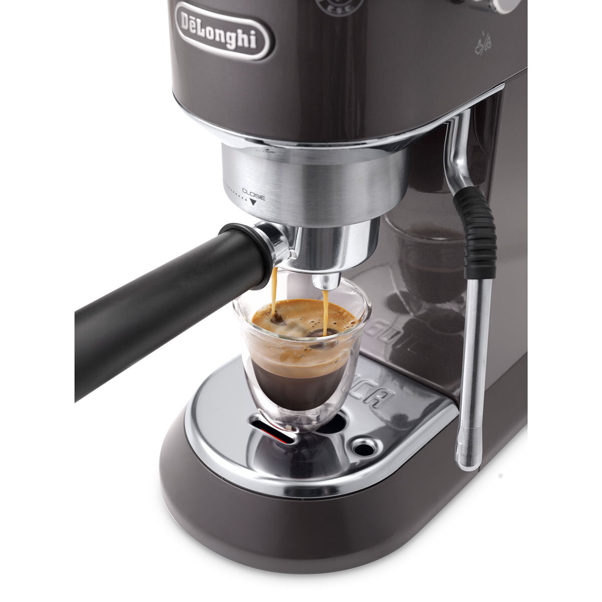 De'Longhi Dedica Arte Pump Espresso Coffee Machine in Gre