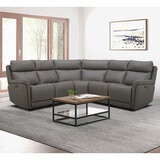 Gilman Creek Hadley Leather Reclining Sectional Sofa with Power Headrests