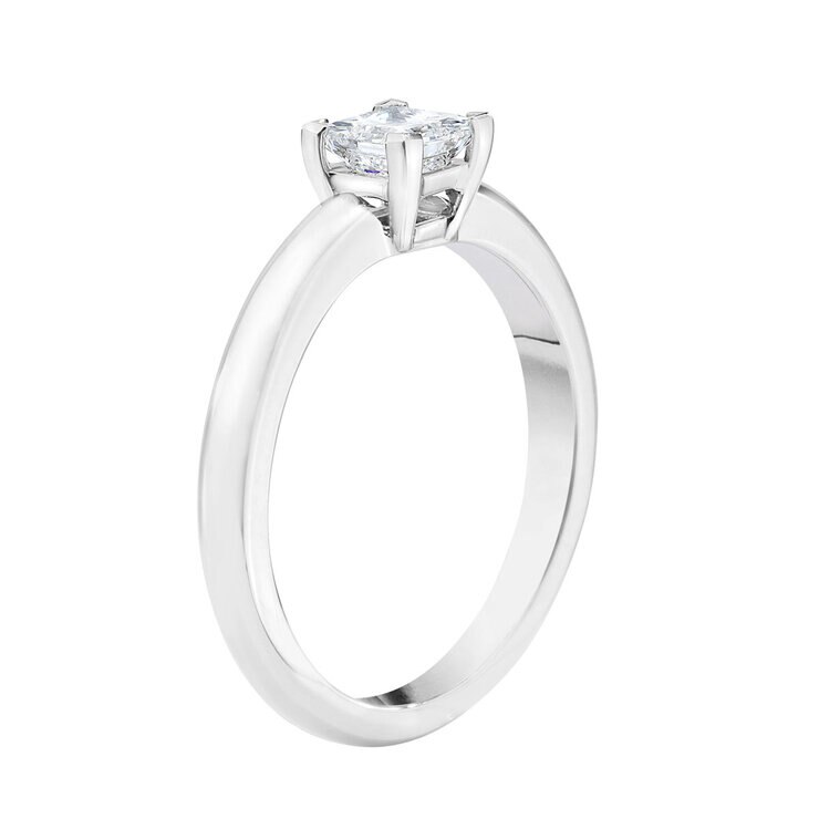 0.50ct Princess Cut Diamond Solitaire Ring, Platinum 0.50ct Princess Cut Diamond Solitaire Ring, Platinum