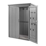 Stone Garden 4ft 7" x 2ft 6" (1.45 x 0.8m) Vertical 1,887 Litre Steel Shed in Grey