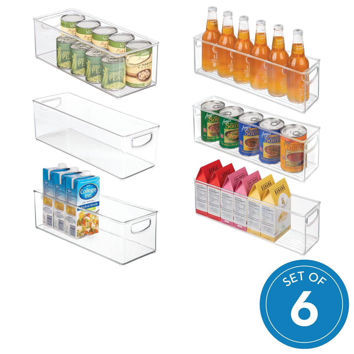 iDesign Set of 6 Kitchens Bins Costco UK