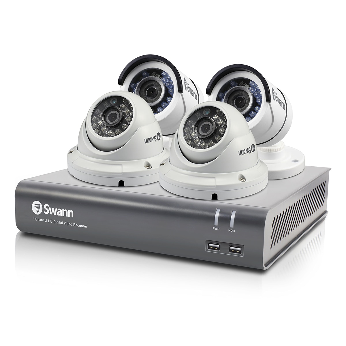 Swann 1080P DVR44575 4 Channel DVR with 2 x PROT852 Bullet Cameras