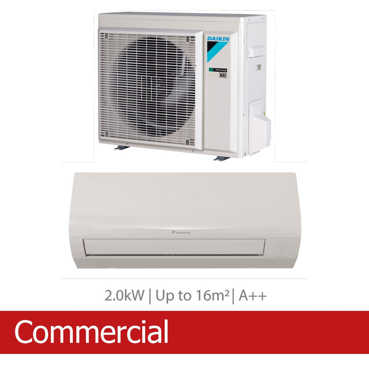 Installed Daikin Perfera 2.0kW Single Split Air Conditioning Unit for Commercial Application