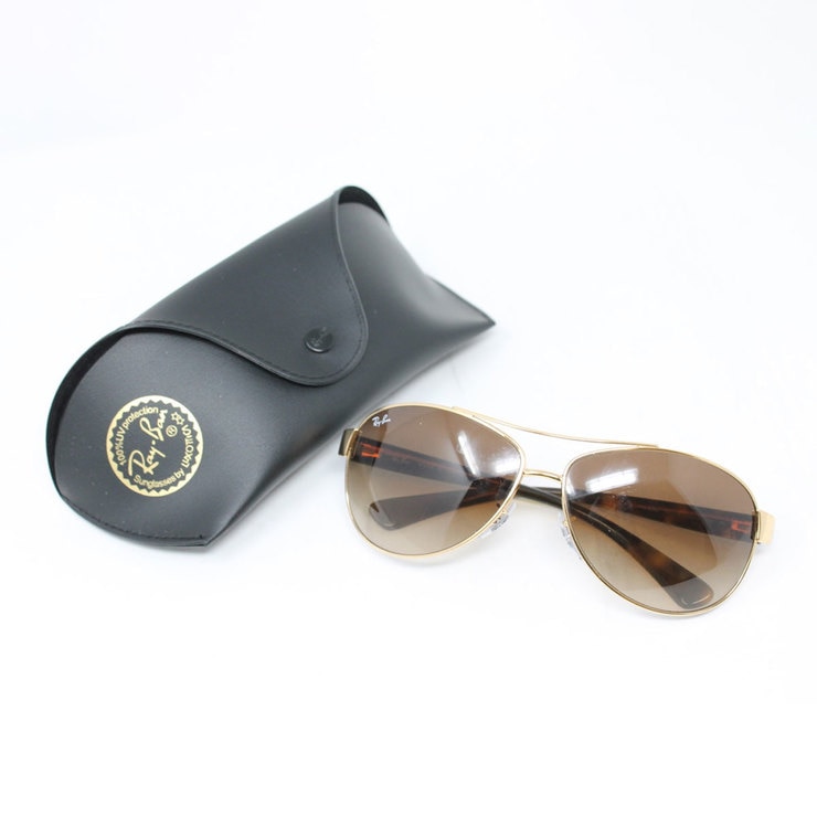RayBan Aviator Gold & Tortoise Shell Sunglasses with Brown Lenses