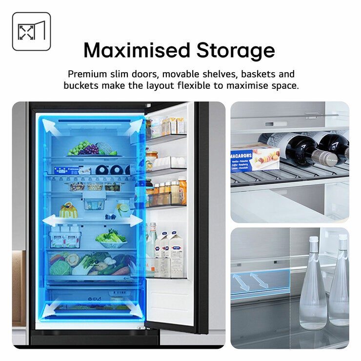 LG Fit & Max, GBBW726AEV Fridge Freezer, A Rated in Black LG Fit & Max, GBBW726AEV Fridge Freezer, A Rated in Black