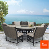 Agio Park Falls 9 Seater Woven Patio Dining Set + Cover