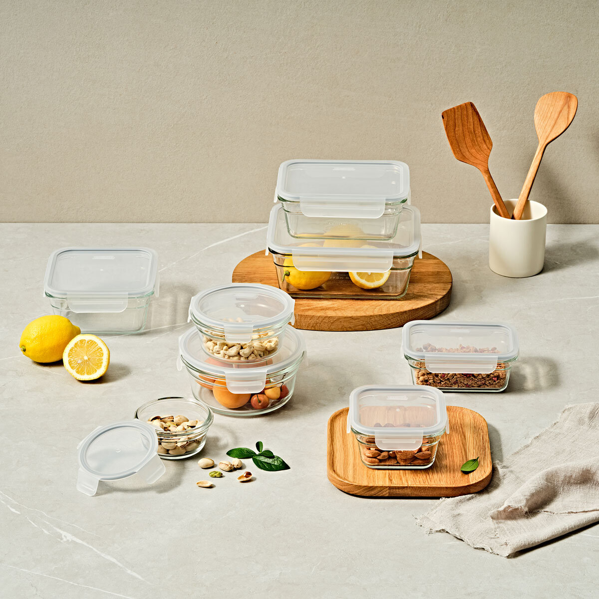 Glasslock Food Storage Set, 26 Piece