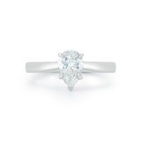 1.0ct Pear Cut Diamond Solitaire Ring, Platinum