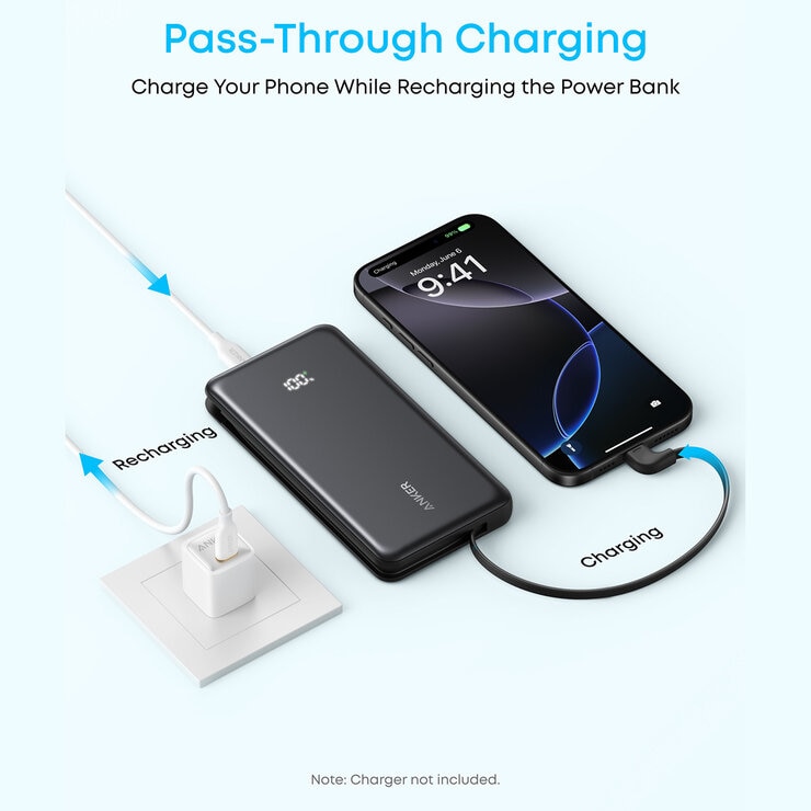Anker Zolo 10,000mAh Power Bank with Built-in USB-C Cable 2-Pack Anker Zolo 10,000mAh Power Bank with Built-in USB-C Cable 2-Pack