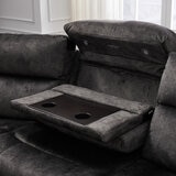 Corner Fabric Grey Cupholders and Table Corner Fabric Grey Cupholders and Table