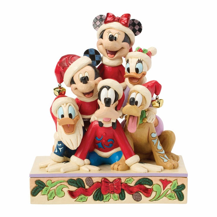11.5 Inch Jim Shore Disney Traditions Stacked Mickey and Friends Musical Figurine