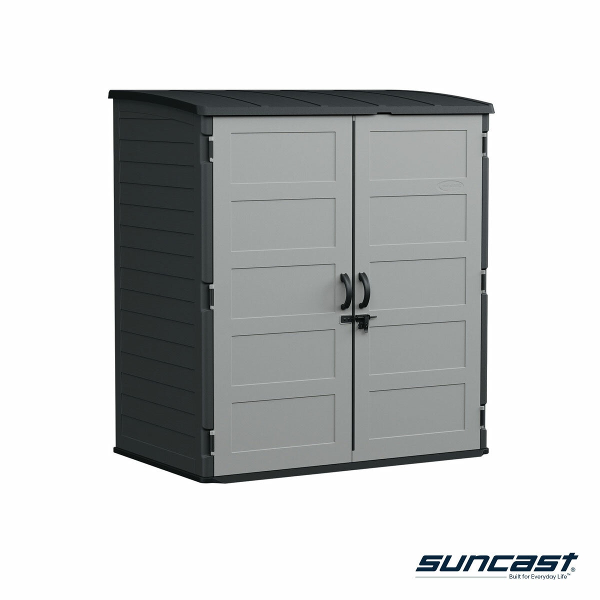 Suncast 5ft 8" x 3ft 6" (1.7 x 1.1m) 3,000 Litre Vertical Storage Shed with Shelves and Tool Hooks