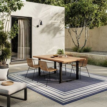 Nourison Horizon Border Indoor / Outdoor Rug in 2 Sizes, Navy