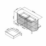 Bentley Designs Vega Scandi Light Oak Small Sideboard Bentley Designs Vega Scandi Light Oak Small Sideboard