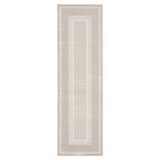 Glitz Ivory Border Runner, 69 x 229 cm