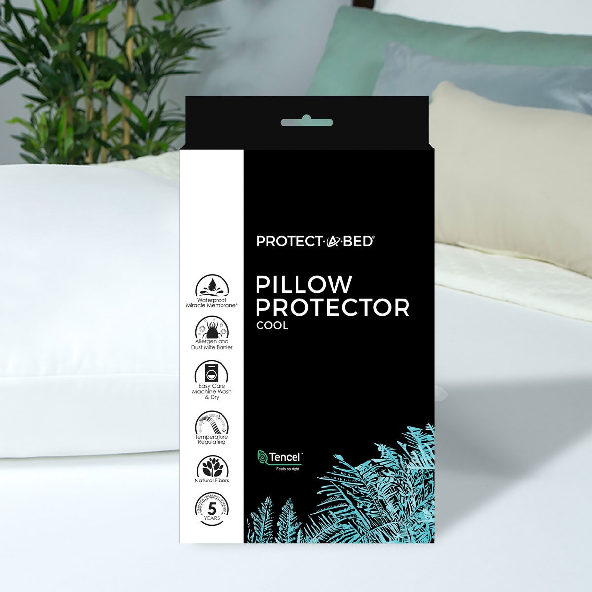 Protect-A-Bed Tencel Cool Pillow Protector, 2 Pack