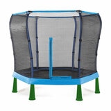 Studio image of the Plum Shapes 7ft Springsafe Trampoline in blue