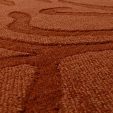 Asiaitc Tigra Rug in burnt orange colour with tiger print pattern Asiaitc Tigra Rug in burnt orange colour with tiger print pattern