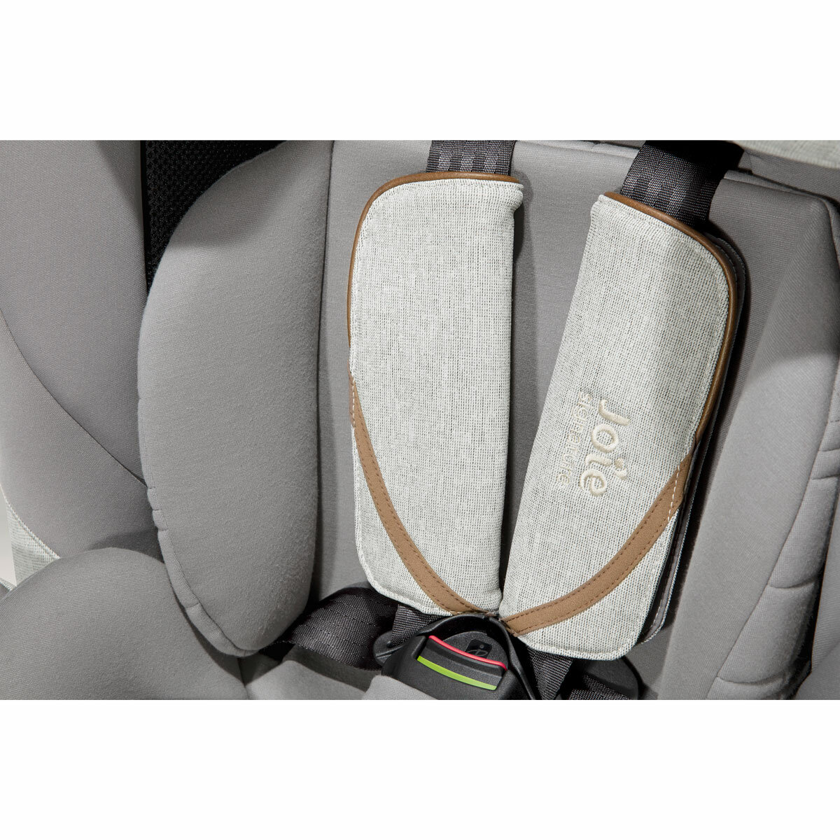 Studio image of the buckle and belts