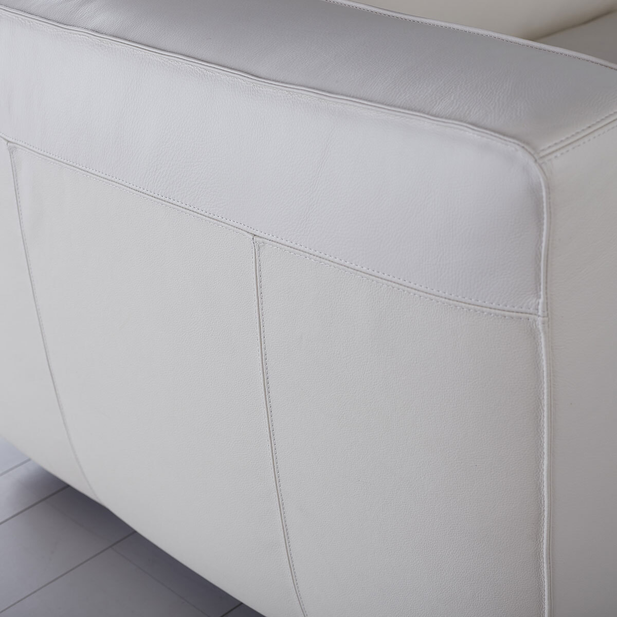 Natuzzi Grey Leather 2pc Sectional Sofa in Cream Costco UK