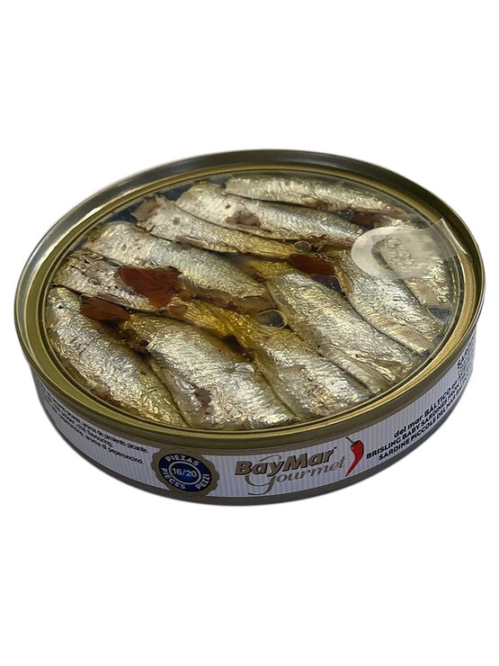 Baymar Gourmet Sardines in Olive Oil with Chilli Pepper, 4 x 150g