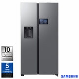 Samsung Series 9, RS90F64EETEU Side by Side Fridge Freezer, E Rated in Silver