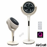 Aircraft LUME Ultra Quiet 2 in 1 Air Circulator Fan With Remote & LED Backlight  in Stone White