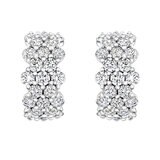 2.87ctw Round Brilliant Cut Diamond Hoop Earrings, 18ct White Gold