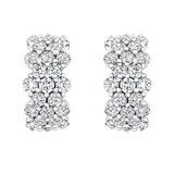 2.87ctw Round Brilliant Cut Diamond Hoop Earrings, 18ct White Gold